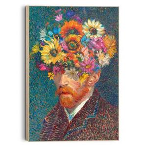 Reinders  Floral Van Gogh - Schilderij 90x60cm Hout