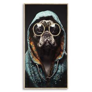 Mauro Ferretti Bad bully Geschilderd op gelakt canvas met frame