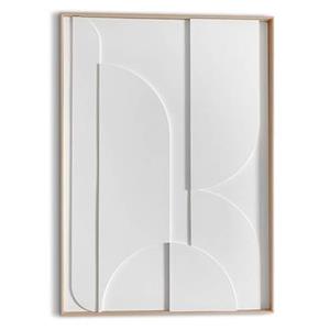 Reinders  Puzzeled White - Relief Art Schilderij 70x50cm Hout