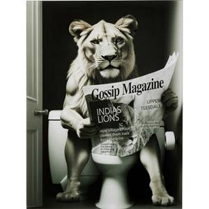 Kare Design Kare Glasschilderij Bath Lioness 60x80cm