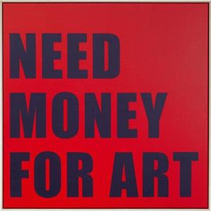 Kare Design Need Money Schilderij 80x80cm