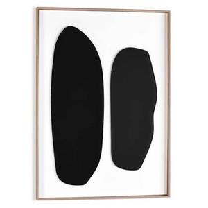 Reinders  Black Duo - Relief Art Schilderij 70x50cm Hout