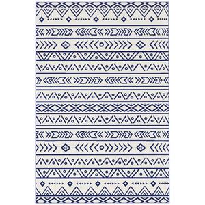Outsunny Outdoor Tapijt Stevig Weerbestendig, Carpet met Boho-Stijl, Buitentapijt voor Woonkamer Balkon