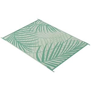 Outsunny terrasvloerkleed, weerbestendig, modern design, eenvoudig te reinigen, 365 x 274 x 0,3 cm, groen, crème | Aosom.nl