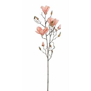 Mica Decorations Magnolia Kunstbloem - H88 cm - Perzik