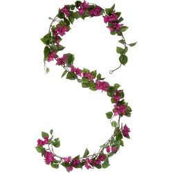 Mica Decorations Bougainvillea Kunstslinger - L180 cm - Donkerroze
