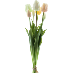 Nova nature PSO Classic tulip bundle Sally x7 nw yellow/green combo 47 cm kunstbloem - 