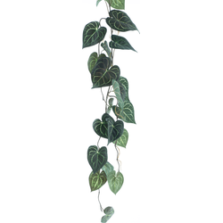 Nova nature Anthurium leaf garland green 105 cm kunstbloem - 