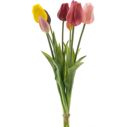 Nova nature PSO Classic tulip bundle Sallyx7 mixed 47 cm kunstbloem - 