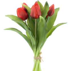 Nova nature PSO Vermeer tulip bundle Sally red 31 cm kunstbloem - 
