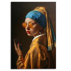 Reinders  Pearl Girl Mobile - Glasschilderij 78x116cm