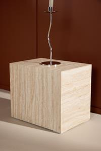 Nohr Bijzettafel Katiana Travertinlook, 35 x 25cm - Beige