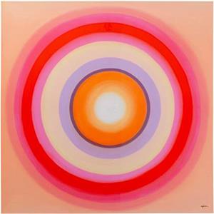 Kare Design Kare Canvas Tendency Circle Pink 120x120cm