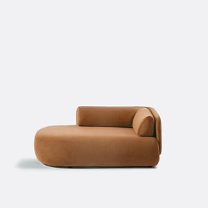LA REDOUTE INTERIEURS Longchair links, fluweel, Méridiano