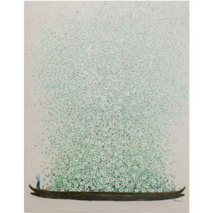 Kare Design Kare Schilderij Flower Boat Beige Green 120x160cm