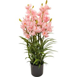 Buitengewoon de boet Cymbidium kunstplant 90 cm, roze - 