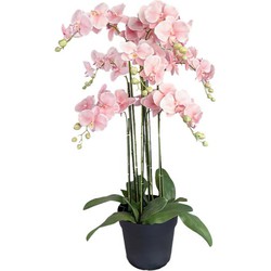 Buitengewoon de boet Orchidee kunstplant 9-tak 110 cm, roze - 