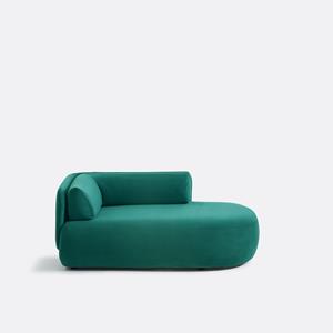 LA REDOUTE INTERIEURS Longchair rechts, fluweel, Méridiano