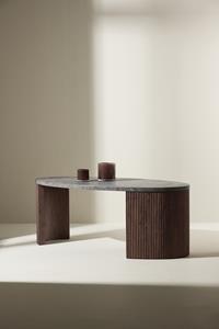 Nohr Ovale Salontafel Phallon 120 x 60cm, Mokka/Betonlook - Bruin - Ovaal