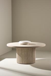 Nohr Ronde Salontafel Adrin Travertinlook, 80cm - Beige