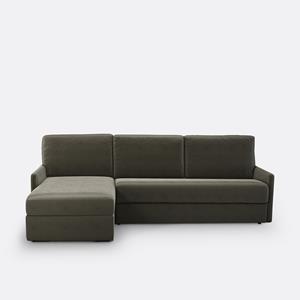 LA REDOUTE INTERIEURS Hoekbank-bed fluweel, mousse Marta