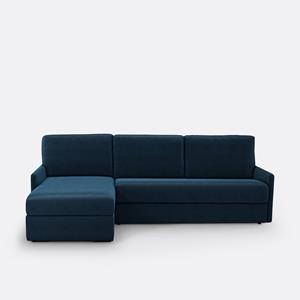 LA REDOUTE INTERIEURS Hoekbank-bed fluweel, mousse Marta