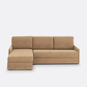 LA REDOUTE INTERIEURS Hoekbank-bed fluweel, mousse Marta
