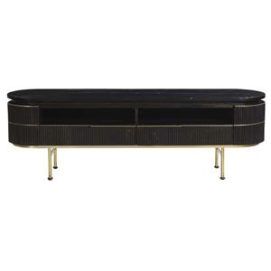 I-Catchers Elite Mangohout TV meubel met Marmer top 160x40x54 cm