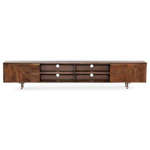 I-Catchers Fluted Mangohout TV meubel 270x35x50 cm