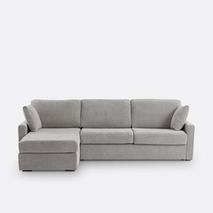 LA REDOUTE INTERIEURS Hoekbank-bed in getextureerde stof, mousse, Timor