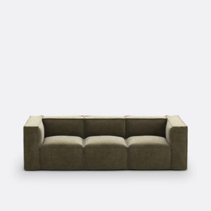 LA REDOUTE INTERIEURS Modulaire zetel, 3-zit, vintage ribfluweel Seven