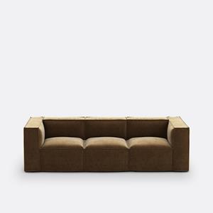 LA REDOUTE INTERIEURS Modulaire zetel, 3-zit, vintage ribfluweel Seven