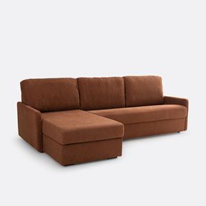 LA REDOUTE INTERIEURS Hoekbank-bed, getextureerde stof, mousse Marta