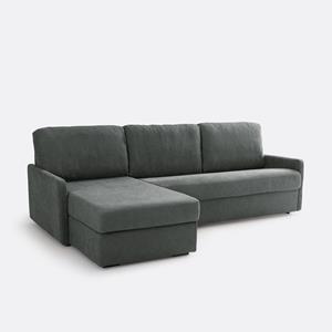 LA REDOUTE INTERIEURS Hoekbank-bed, getextureerde stof, mousse Marta