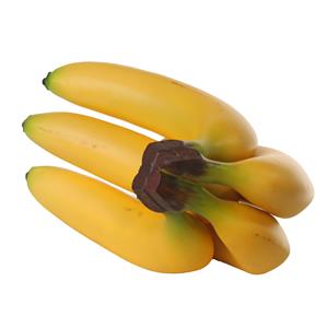 TopArt Design kunstfruitt - banaan - deco food - real touch - 20 cm - 5x bananen - tros -