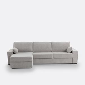 LA REDOUTE INTERIEURS Hoekbank-bed in getextureerde stof, mousse, Cécilia