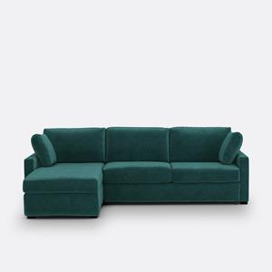 LA REDOUTE INTERIEURS Hoekslaapbank fluweel, Bultex, Timor
