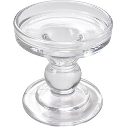 Clayre & Eef Kandelaar Ø 9x9 cm Transparant Glas