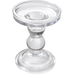 Clayre & Eef Kandelaar Ø 9x11 cm Transparant Glas