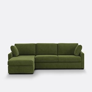 LA REDOUTE INTERIEURS Hoekslaapbank fluweel, Bultex, Timor