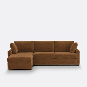 LA REDOUTE INTERIEURS Hoekslaapbank fluweel, Bultex, Timor