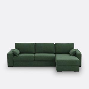 LA REDOUTE INTERIEURS Hoekbank-bed in getextureerde stof, mousse, Cecilia