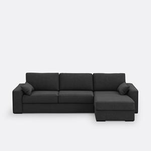 LA REDOUTE INTERIEURS Hoekbank-bed in getextureerde stof, mousse, Cecilia