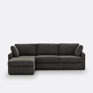 LA REDOUTE INTERIEURS Hoekbank-bed, getextureerde stof, mousse, Timor
