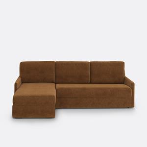 LA REDOUTE INTERIEURS Hoekbank-bed in fluweel, Bultex Marta