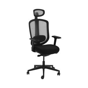 Fromm & Starck Bureaustoel - netrug - hoofdsteun en lendensteun - 150 kg