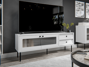 Mobistoxx Tv-meubel AURALU 2 deuren 2 lades 150 cm wit