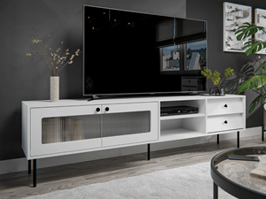 Mobistoxx Tv-meubel AURALU 2 deuren 2 lades 200 cm wit