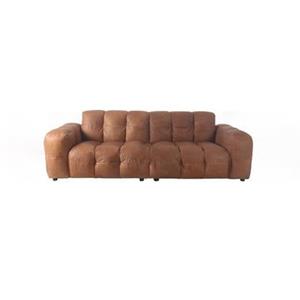 Dutchbone Hackman 3-zitsbank Leer Cognac Bruin