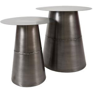 Het Steigerhouthuis Salontafel Comterra - Set van 2 - Zinc